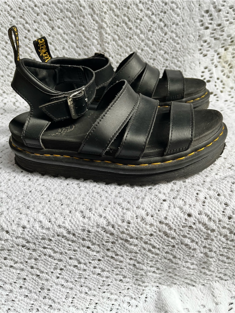 Women’s Dr. Martens Blaire Black Leather Fisherman Sandals Doc Martens - Picture 2 of 8